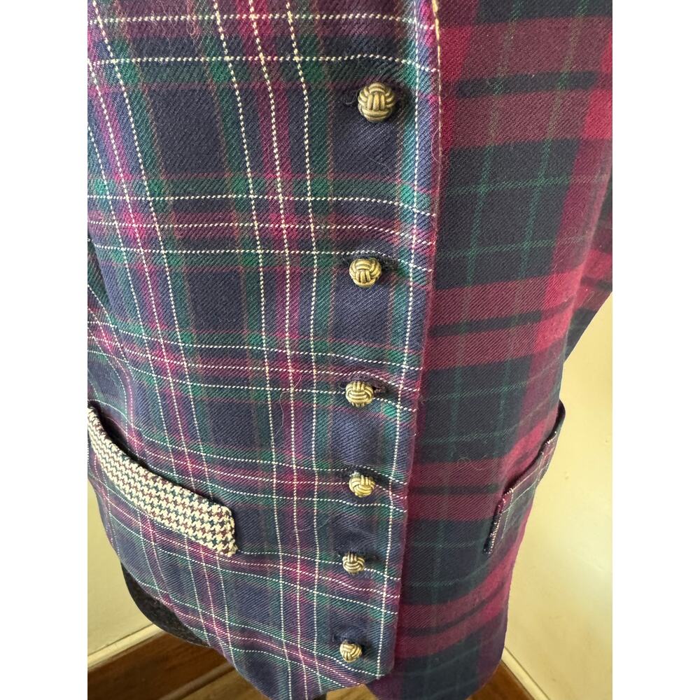 Vintage David Brooks Plaid Wool Vest Size 10 100 percent wool - Picture 3 of 11